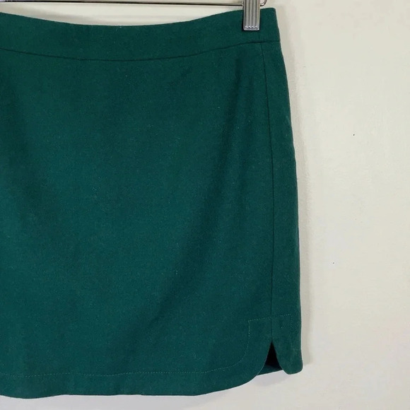 J.crew Shirttail Teal Wool  Blend Mini Skirt - Picture 6 of 11